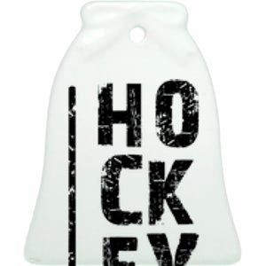 Ice Hockey Player Ceramic Bell Ornament