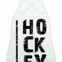 Ice Hockey Player Ceramic Bell Ornament