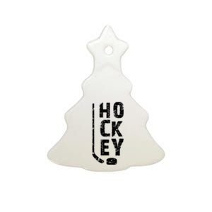 Ice Hockey Player Ceramic Tree Ornament