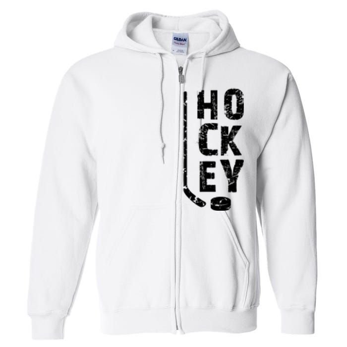 Ice Hockey Player Full Zip Hoodie