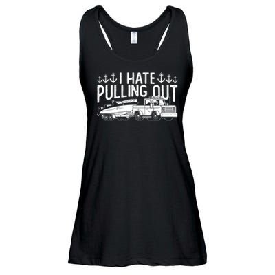 I Hate Pulling Out Retro Boating Boat Captain For Cool Gift Ladies Essential Flowy Tank