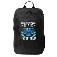 Ice Hockey Player Ice Hockey Goalie City Backpack