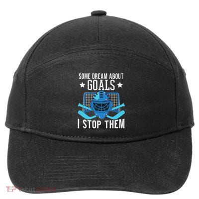 Ice Hockey Player Ice Hockey Goalie 7-Panel Snapback Hat