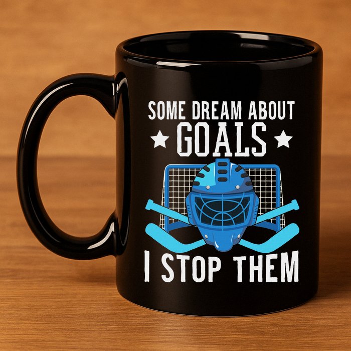 Ice Hockey Player Ice Hockey Goalie 11oz C Handle Ceramic Mug