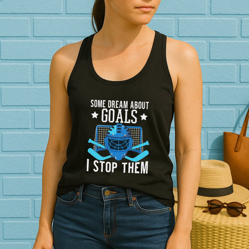 Ice Hockey Player Ice Hockey Goalie Womens Tank Top