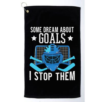 Ice Hockey Player Ice Hockey Goalie Golf Towel