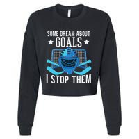 Ice Hockey Player Ice Hockey Goalie Cropped Pullover Crew