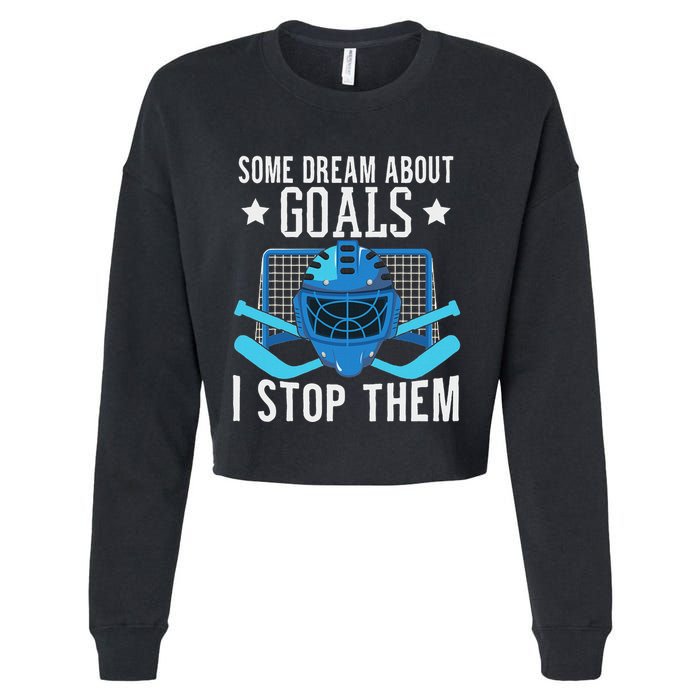 Ice Hockey Player Ice Hockey Goalie Cropped Pullover Crew