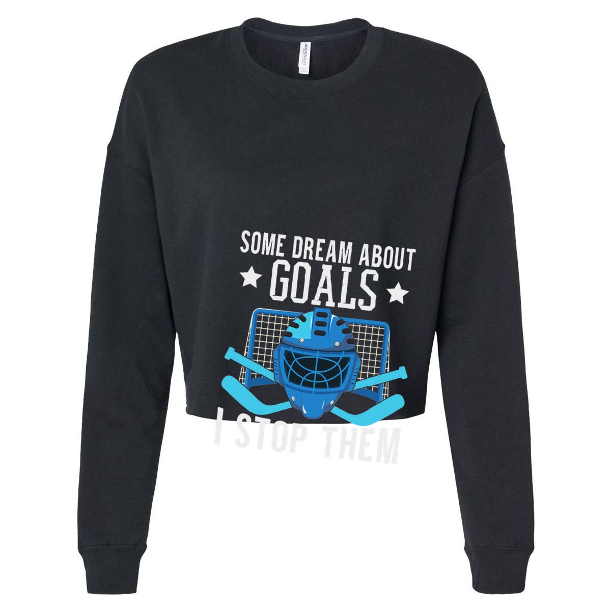 Ice Hockey Player Ice Hockey Goalie Cropped Pullover Crew