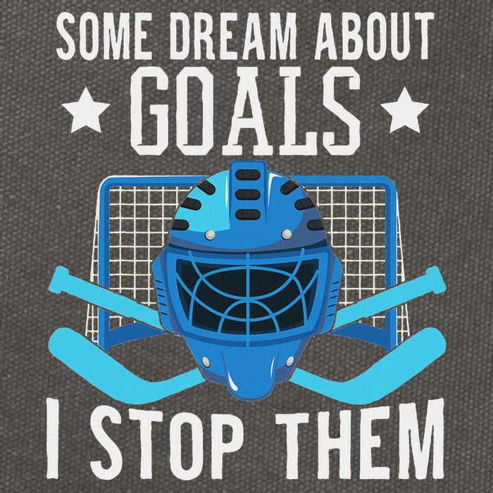 Ice Hockey Player Ice Hockey Goalie Cotton Canvas Backpack