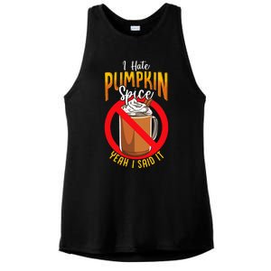 I Hate Pumpkin Spice Anti Pumpkin Spice Latte Coffee Funny Ladies PosiCharge Tri-Blend Wicking Tank