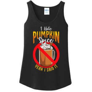 I Hate Pumpkin Spice Anti Pumpkin Spice Latte Coffee Funny Ladies Essential Tank