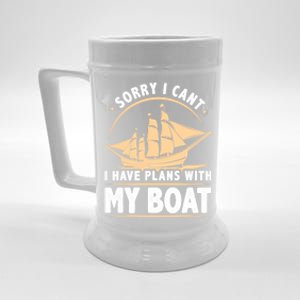 I Have Plans With My Boat Captain Humor Boating Cool Gift Beer Stein