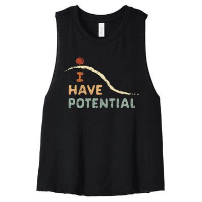 I Have Potential Science Vintage Teacher Chemist Tee Women's Racerback Cropped Tank