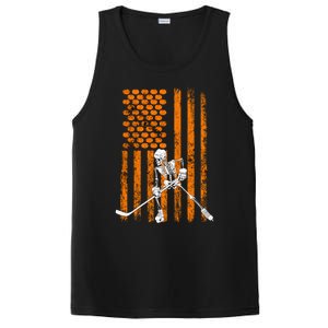 Ice Hockey Player Fan Gift Skeleton Halloween Gift Cute Gift PosiCharge Competitor Tank