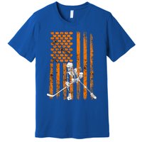 Ice Hockey Player Fan Gift Skeleton Halloween Gift Cute Gift Premium T-Shirt