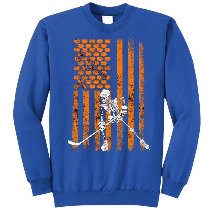 Ice Hockey Player Fan Gift Skeleton Halloween Gift Cute Gift Tall Sweatshirt