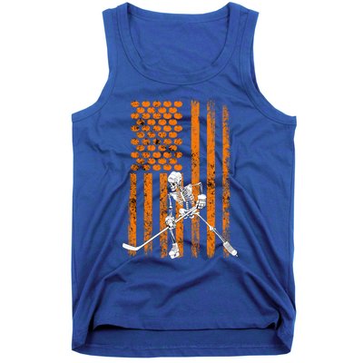 Ice Hockey Player Fan Gift Skeleton Halloween Gift Cute Gift Tank Top