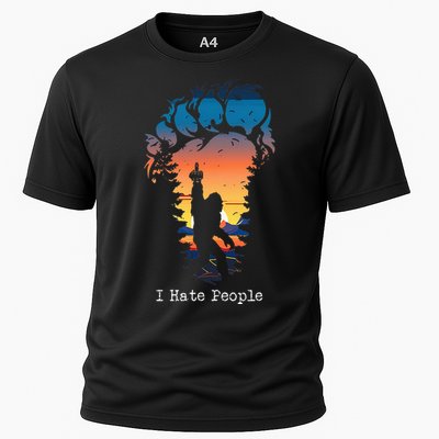 I Hate People Bigfoot Footprint Cooling Performance Crew T-Shirt