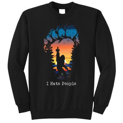 I Hate People Bigfoot Footprint Sweatshirt