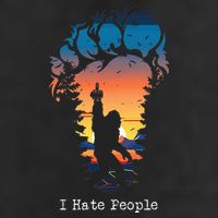 I Hate People Bigfoot Footprint Adult Drive Performance Visor