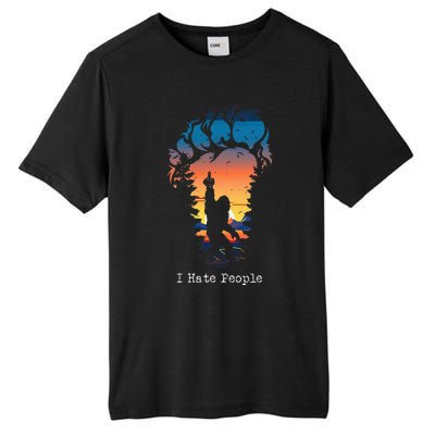 I Hate People Bigfoot Footprint Tall Fusion ChromaSoft Performance T-Shirt