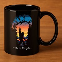 I Hate People Bigfoot Footprint 11oz C Handle Ceramic Mug
