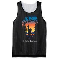 I Hate People Bigfoot Footprint Mesh Reversible Basketball Jersey Tank