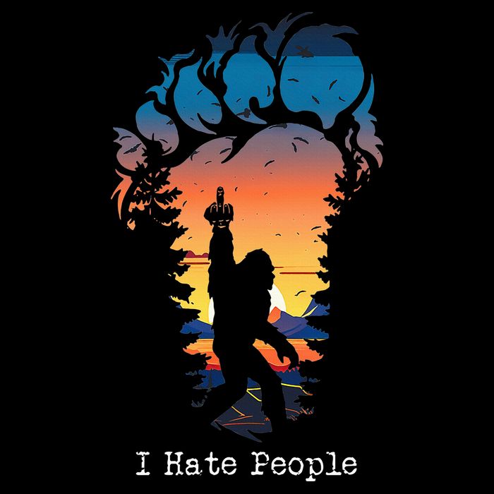 I Hate People Bigfoot Footprint Baby Bodysuit
