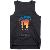 I Hate People Bigfoot Footprint Tank Top