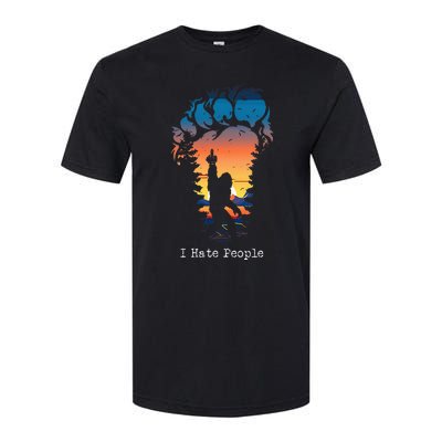 I Hate People Bigfoot Footprint Softstyle CVC T-Shirt