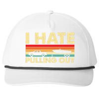 I Hate Pulling Out Retro Boating Boat Captain Snapback Five-Panel Rope Hat