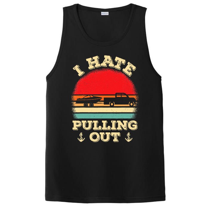 I Hate Pulling Out Retro Boating Boat Captain PosiCharge Competitor Tank