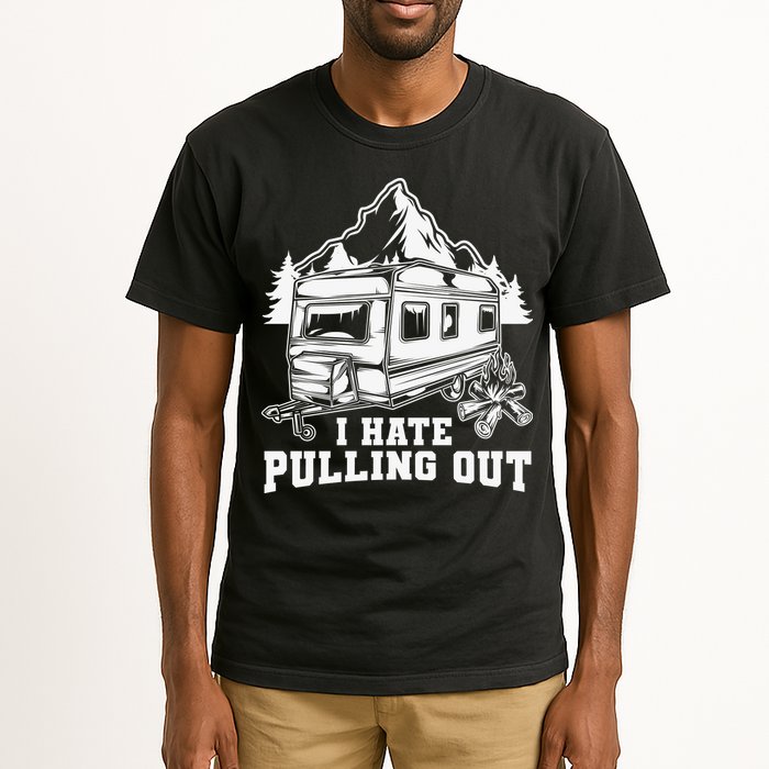 I Hate Pulling Out Funny Camping Vintage Retro Tall T-Shirt
