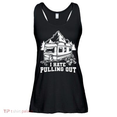 I Hate Pulling Out Funny Camping Vintage Retro Ladies Essential Flowy Tank