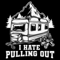 I Hate Pulling Out Funny Camping Vintage Retro Flatbill Hat