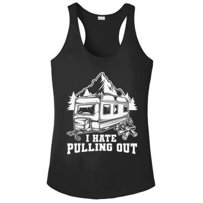 I Hate Pulling Out Funny Camping Vintage Retro Ladies PosiCharge Competitor Racerback Tank