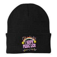I Have Pubic Lice Funny Retro Offensive Inappropriate Meme Beanie