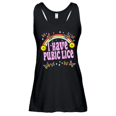 I Have Pubic Lice Funny Retro Offensive Inappropriate Meme Ladies Essential Flowy Tank
