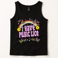 I Have Pubic Lice Funny Retro Offensive Inappropriate Meme Tank Top