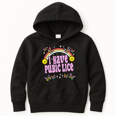 I Have Pubic Lice Funny Retro Offensive Inappropriate Meme Kids Hoodie
