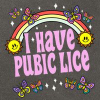 I Have Pubic Lice Funny Retro Offensive Inappropriate Meme Cotton Canvas Backpack