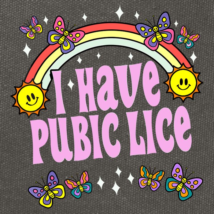 I Have Pubic Lice Funny Retro Offensive Inappropriate Meme Cotton Canvas Backpack