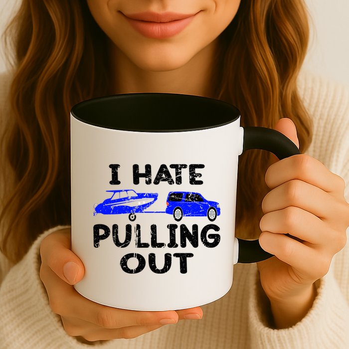 I Hate Pulling Out Retro Boating Boat Captain Gift Mug