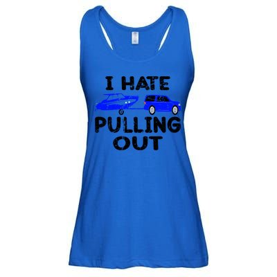 I Hate Pulling Out Retro Boating Boat Captain Gift Ladies Essential Flowy Tank