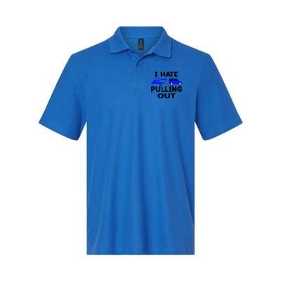 I Hate Pulling Out Retro Boating Boat Captain Gift Polo