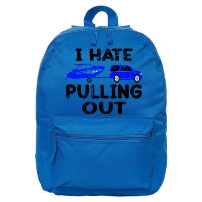 I Hate Pulling Out Retro Boating Boat Captain Gift 16 in Basic Backpack