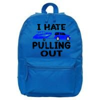I Hate Pulling Out Retro Boating Boat Captain Gift 16 in Basic Backpack