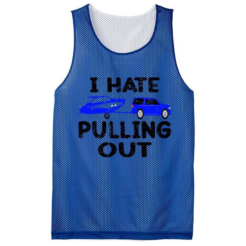 I Hate Pulling Out Retro Boating Boat Captain Gift Mesh Reversible Basketball Jersey Tank