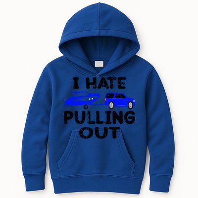 I Hate Pulling Out Retro Boating Boat Captain Gift Kids Hoodie